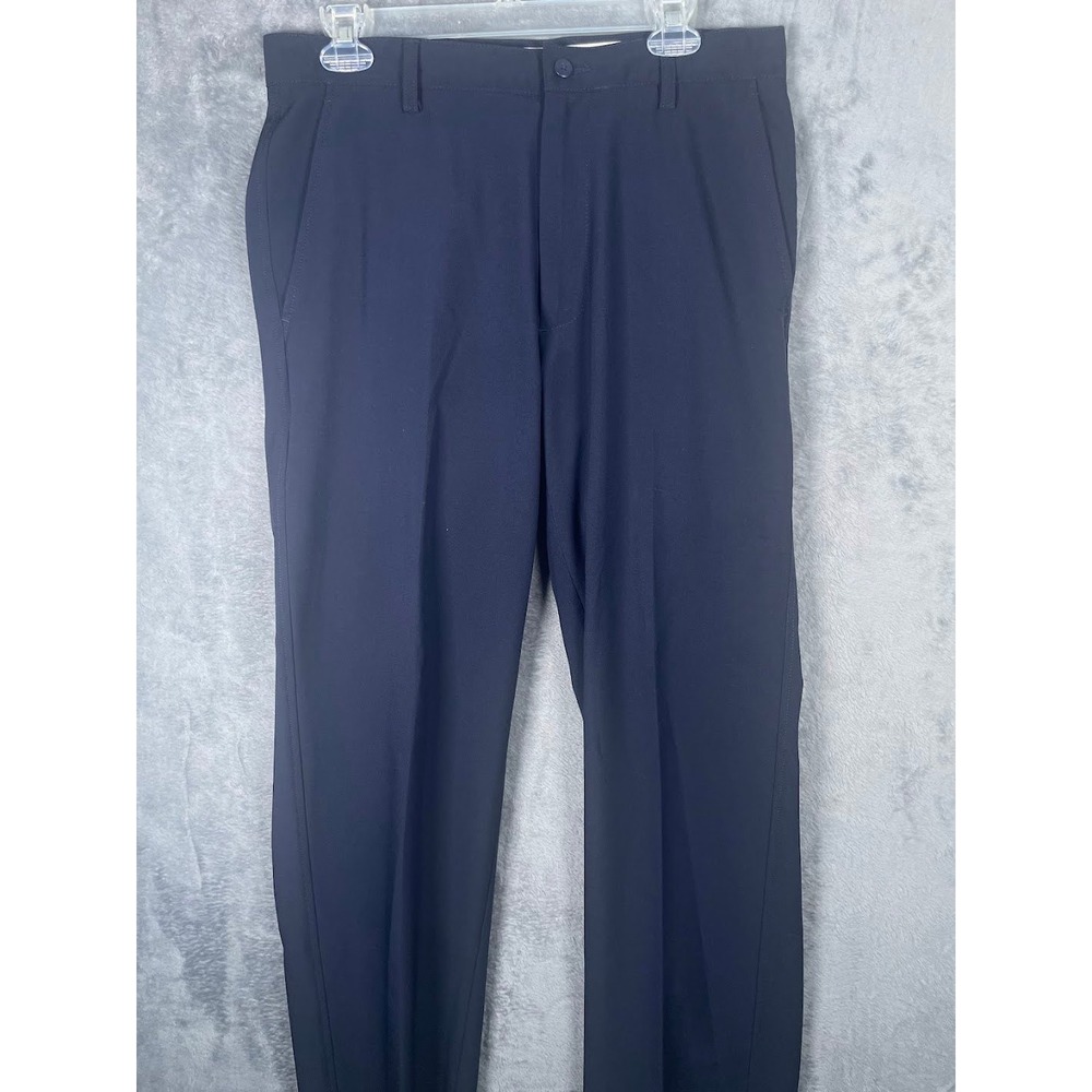 FootJoy Mens Performance Golf Pants Navy Blue Stretch Flat Front 32x30 FJ Logo